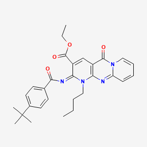 ethyl 7-butyl-6-(4-tert-butylbenzoyl)imino-2-oxo-1,7,9-triazatricyclo[8.4.0.03,8]tetradeca-3(8),4,9,11,13-pentaene-5-carboxylate