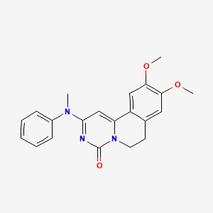 9,10-dimethoxy-2-[methyl(phenyl)amino]-6,7-dihydro-4H-pyrimido[6,1-a]isoquinolin-4-one