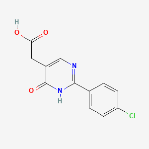 2-[2-(4-Chlorophenyl)-6-oxo-1,6-dihydropyrimidin-5-yl]acetic acid