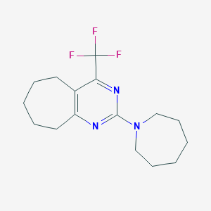 2-(azepan-1-yl)-4-(trifluoromethyl)-6,7,8,9-tetrahydro-5H-cyclohepta[d]pyrimidine