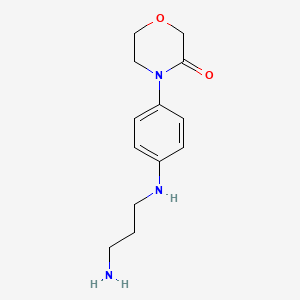 molecular formula C₁₃H₁₉N₃O₂ B1145647 4-[4-(3-Aminopropylamino)phenyl]morpholin-3-one CAS No. 1816946-19-6