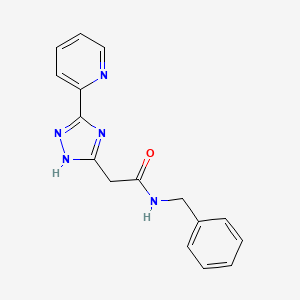 N-Benzyl-2-[5-(pyridin-2-yl)-2H-1,2,4-triazol-3-yl]acetamide