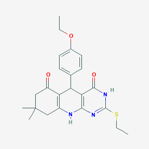 5-(4-ethoxyphenyl)-2-(ethylsulfanyl)-8,8-dimethyl-5,8,9,10-tetrahydropyrimido[4,5-b]quinoline-4,6(3H,7H)-dione