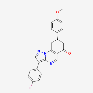 3-(4-fluorophenyl)-8-(4-methoxyphenyl)-2-methyl-8,9-dihydropyrazolo[1,5-a]quinazolin-6(7H)-one