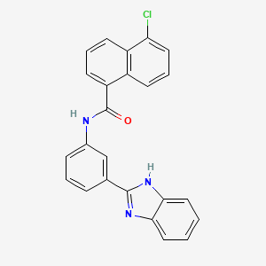 molecular formula C24H16ClN3O B11456560 N-[3-(1H-benzimidazol-2-yl)phenyl]-5-chloro-1-naphthamide CAS No. 955315-05-6