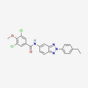 molecular formula C22H18Cl2N4O2 B11456612 3,5-dichloro-N-[2-(4-ethylphenyl)-2H-benzotriazol-5-yl]-4-methoxybenzamide 