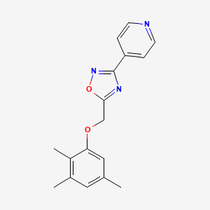 4-{5-[(2,3,5-Trimethylphenoxy)methyl]-1,2,4-oxadiazol-3-yl}pyridine