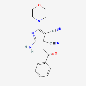 2-amino-5-(morpholin-4-yl)-3-(2-oxo-2-phenylethyl)-3H-pyrrole-3,4-dicarbonitrile