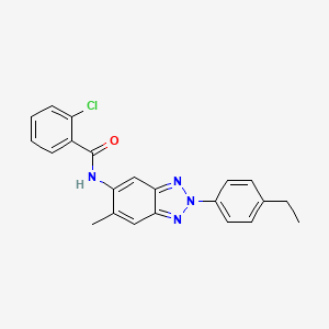 2-chloro-N-[2-(4-ethylphenyl)-6-methyl-2H-1,2,3-benzotriazol-5-yl]benzamide