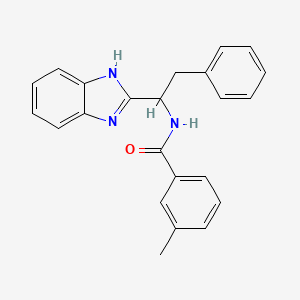 N-[1-(1H-benzimidazol-2-yl)-2-phenylethyl]-3-methylbenzamide