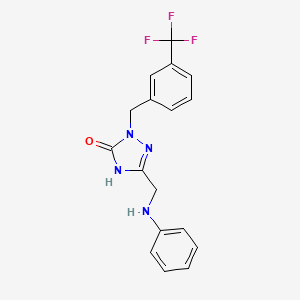 5-[(phenylamino)methyl]-2-[3-(trifluoromethyl)benzyl]-1,2-dihydro-3H-1,2,4-triazol-3-one