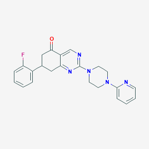 7-(2-fluorophenyl)-2-[4-(pyridin-2-yl)piperazin-1-yl]-7,8-dihydroquinazolin-5(6H)-one