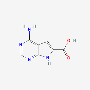 B1145674 4-amino-7H-pyrrolo[2,3-d]pyrimidine-6-carboxylic acid CAS No. 1257856-83-9