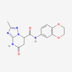 N-(2,3-dihydro-1,4-benzodioxin-6-yl)-2-methyl-5-oxo-4,5,6,7-tetrahydro[1,2,4]triazolo[1,5-a]pyrimidine-7-carboxamide