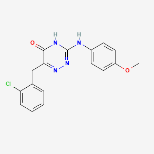 6-(2-chlorobenzyl)-3-[(4-methoxyphenyl)amino]-1,2,4-triazin-5(4H)-one