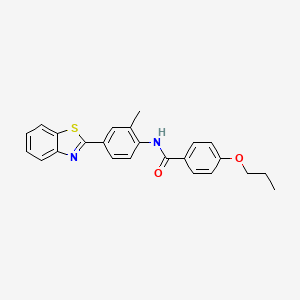 N-[4-(1,3-benzothiazol-2-yl)-2-methylphenyl]-4-propoxybenzamide