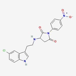 3-{[2-(5-chloro-1H-indol-3-yl)ethyl]amino}-1-(4-nitrophenyl)pyrrolidine-2,5-dione