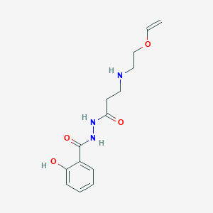 molecular formula C14H19N3O4 B11456847 N'-(3-{[2-(Ethenyloxy)ethyl]amino}propanoyl)-2-hydroxybenzohydrazide 