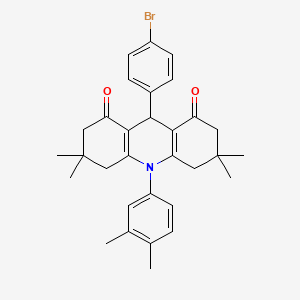 9-(4-bromophenyl)-10-(3,4-dimethylphenyl)-3,3,6,6-tetramethyl-3,4,6,7,9,10-hexahydroacridine-1,8(2H,5H)-dione