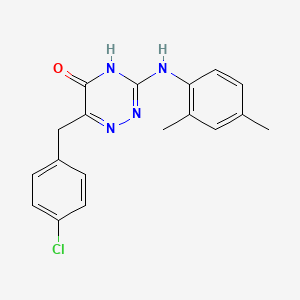 6-(4-Chlorobenzyl)-3-[(2,4-dimethylphenyl)amino]-1,2,4-triazin-5-ol