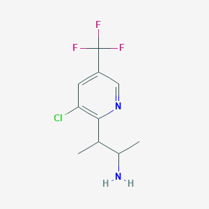molecular formula C10H12ClF3N2 B1145692 3-(3-Chloro-5-(trifluoromethyl)pyridin-2-YL)butan-2-amine CAS No. 1339667-52-5