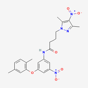 4-(3,5-dimethyl-4-nitro-1H-pyrazol-1-yl)-N-[3-(2,5-dimethylphenoxy)-5-nitrophenyl]butanamide