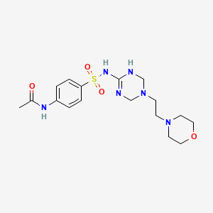 molecular formula C17H26N6O4S B11456953 N-[4-({[5-(2-morpholin-4-ylethyl)-1,4,5,6-tetrahydro-1,3,5-triazin-2-yl]amino}sulfonyl)phenyl]acetamide 