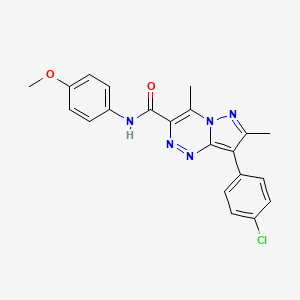 8-(4-chlorophenyl)-N-(4-methoxyphenyl)-4,7-dimethylpyrazolo[5,1-c][1,2,4]triazine-3-carboxamide