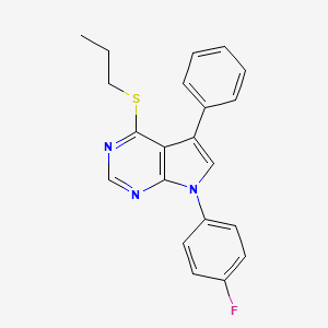 7-(4-fluorophenyl)-5-phenyl-4-(propylsulfanyl)-7H-pyrrolo[2,3-d]pyrimidine