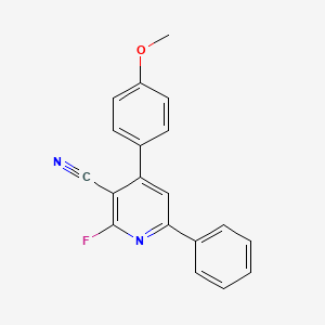 molecular formula C19H13FN2O B11457077 2-Fluoro-4-(4-methoxyphenyl)-6-phenylpyridine-3-carbonitrile 