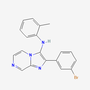 2-(3-bromophenyl)-N-(2-methylphenyl)imidazo[1,2-a]pyrazin-3-amine