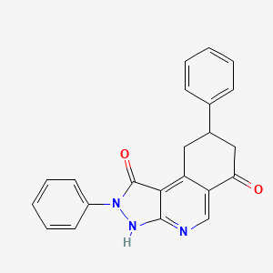 molecular formula C22H17N3O2 B11457091 2,8-diphenyl-2,3,8,9-tetrahydro-1H-pyrazolo[3,4-c]isoquinoline-1,6(7H)-dione 