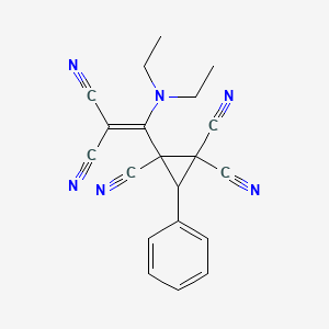 1-[2,2-Dicyano-1-(diethylamino)eth-1-en-1-yl]-3-phenylcyclopropane-1,2,2-tricarbonitrile