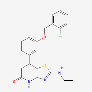 7-{3-[(2-chlorobenzyl)oxy]phenyl}-2-(ethylamino)-6,7-dihydro[1,3]thiazolo[4,5-b]pyridin-5(4H)-one