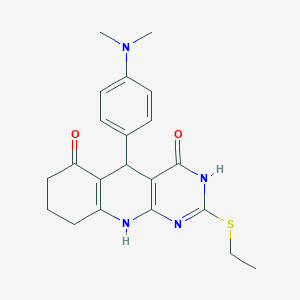 5-[4-(dimethylamino)phenyl]-2-(ethylsulfanyl)-5,8,9,10-tetrahydropyrimido[4,5-b]quinoline-4,6(3H,7H)-dione