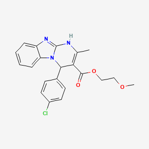 2-Methoxyethyl 4-(4-chlorophenyl)-2-methyl-1,4-dihydropyrimido[1,2-a]benzimidazole-3-carboxylate