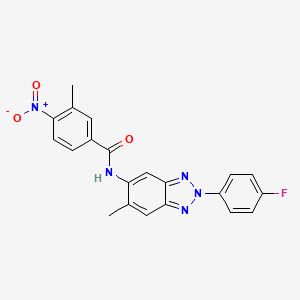 N-[2-(4-fluorophenyl)-6-methyl-2H-benzotriazol-5-yl]-3-methyl-4-nitrobenzamide