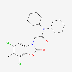 N,N-dicyclohexyl-2-(5,7-dichloro-6-methyl-2-oxo-1,3-benzoxazol-3(2H)-yl)acetamide