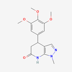 1-Methyl-4-(3,4,5-trimethoxyphenyl)-4H,5H,7H-pyrazolo[3,4-b]pyridin-6-one