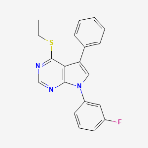 4-(ethylsulfanyl)-7-(3-fluorophenyl)-5-phenyl-7H-pyrrolo[2,3-d]pyrimidine