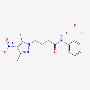 4-(3,5-dimethyl-4-nitro-1H-pyrazol-1-yl)-N-[2-(trifluoromethyl)phenyl]butanamide