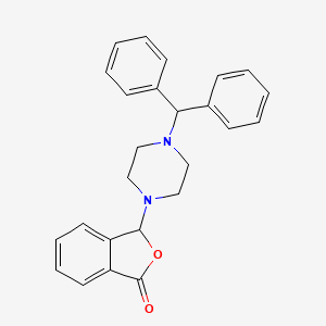 molecular formula C25H24N2O2 B11457211 3-[4-(diphenylmethyl)piperazin-1-yl]-2-benzofuran-1(3H)-one 