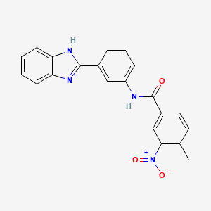 N-[3-(1H-benzimidazol-2-yl)phenyl]-4-methyl-3-nitrobenzamide