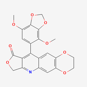 molecular formula C22H17NO8 B11457264 10-(4,7-dimethoxy-1,3-benzodioxol-5-yl)-2,3-dihydro[1,4]dioxino[2,3-g]furo[3,4-b]quinolin-9(7H)-one 