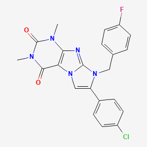 7-(4-chlorophenyl)-8-(4-fluorobenzyl)-1,3-dimethyl-1H-imidazo[2,1-f]purine-2,4(3H,8H)-dione