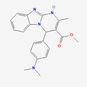 molecular formula C21H22N4O2 B11457279 Methyl 4-[4-(dimethylamino)phenyl]-2-methyl-1,4-dihydropyrimido[1,2-a]benzimidazole-3-carboxylate 