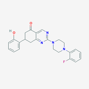 2-[4-(2-fluorophenyl)piperazin-1-yl]-7-(2-hydroxyphenyl)-7,8-dihydroquinazolin-5(6H)-one