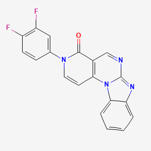 5-(3,4-difluorophenyl)-1,5,9,11-tetrazatetracyclo[8.7.0.02,7.012,17]heptadeca-2(7),3,8,10,12,14,16-heptaen-6-one