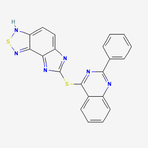 7-[(2-phenylquinazolin-4-yl)sulfanyl]-8H-imidazo[4,5-e][2,1,3]benzothiadiazole