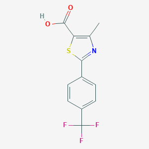 molecular formula C12H8F3NO2S B114573 4-Methyl-2-[4-(trifluoromethyl)phenyl]-1,3-thiazole-5-carboxylic acid CAS No. 144059-86-9